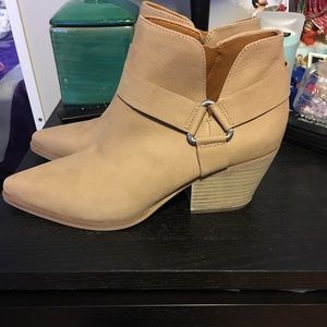 Franco sarto western tan booties